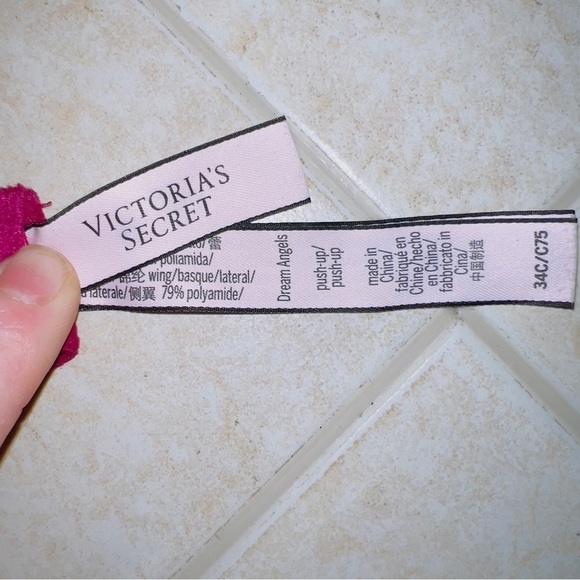 Victoria's Secret VS Magenta Pink Dream Angels Underwire Push-up Bra size 34C - Picture 3 of 4